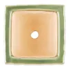 GREEN SQUARE CERAMIC SMALL PLANTER SET OF 3