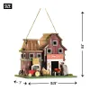 Rustic Farmstead Birdhouse for Outdoor Gardens and Backyards