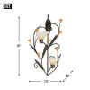 Amber Lilies Candle Wall Sconce - Elegant Home Decor Accent
