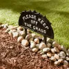PLEASE KEEP OFF THE GRASS GARDEN STAKE