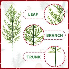 60 Pieces Artificial Pine Branches, Artificial Cedar Stems And Artificial Snow Pine Branches For Christmas Decoration Christmas Picks For DIY Gar (Option: W13835628)