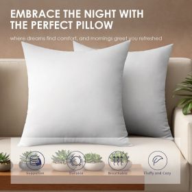 White Square Pillow Two Bubble Bags Suitable For Bed Cushions, Sofa Cushions, Garden Cushions, Cushion Core, Breathable, Hand Washable, OKO-100 C (Option: 45x45X15cm 14pcs)