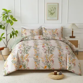 2pieces Comforter Set Twin Comforterx1 Pillowcasex1 Extremely Diverse Styles (Option: Flowers LuoXian)